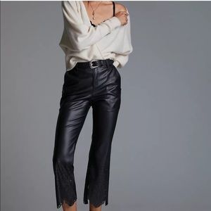Anthropologie Faux Leather Trousers NWT